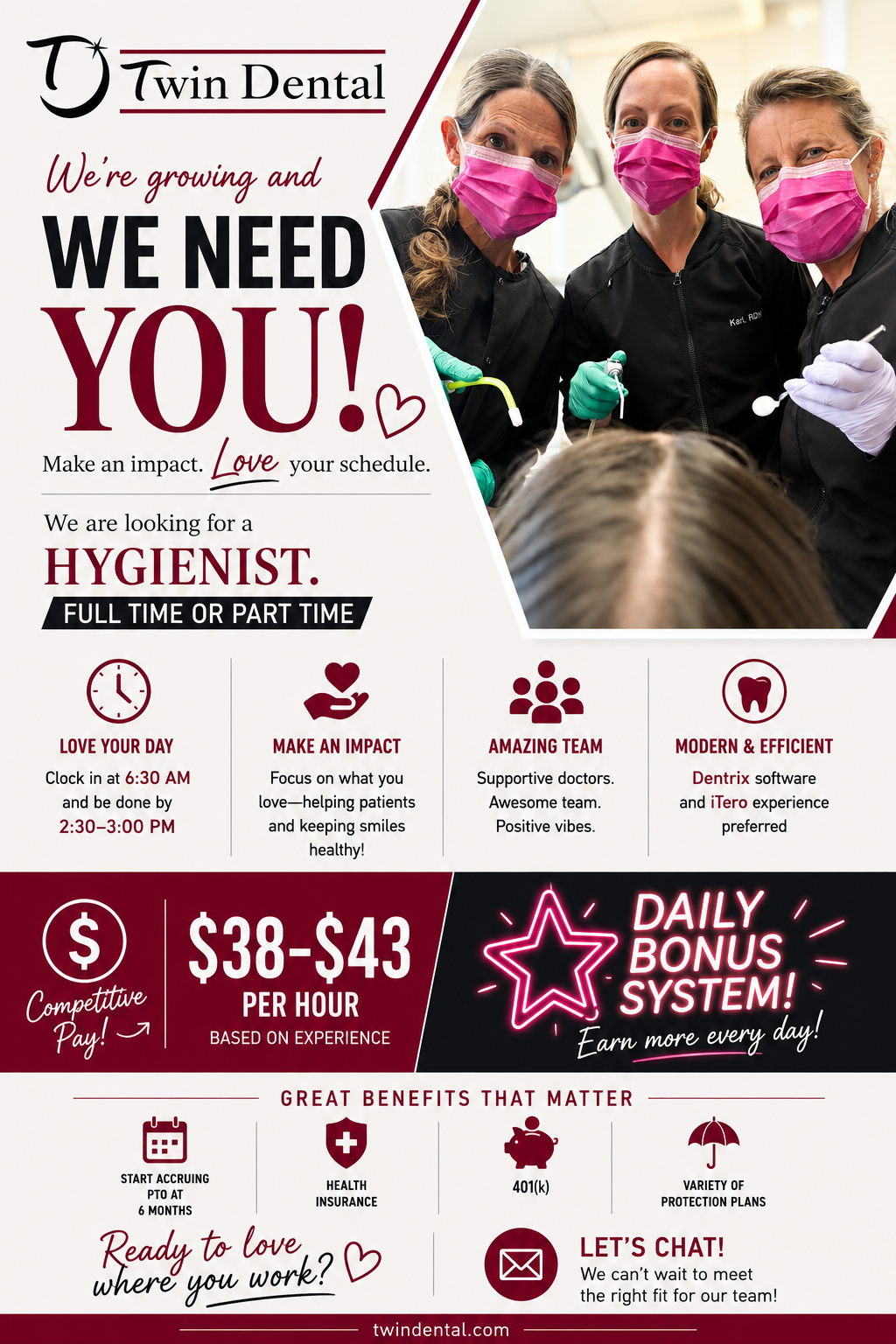 Hygienist ad with pay